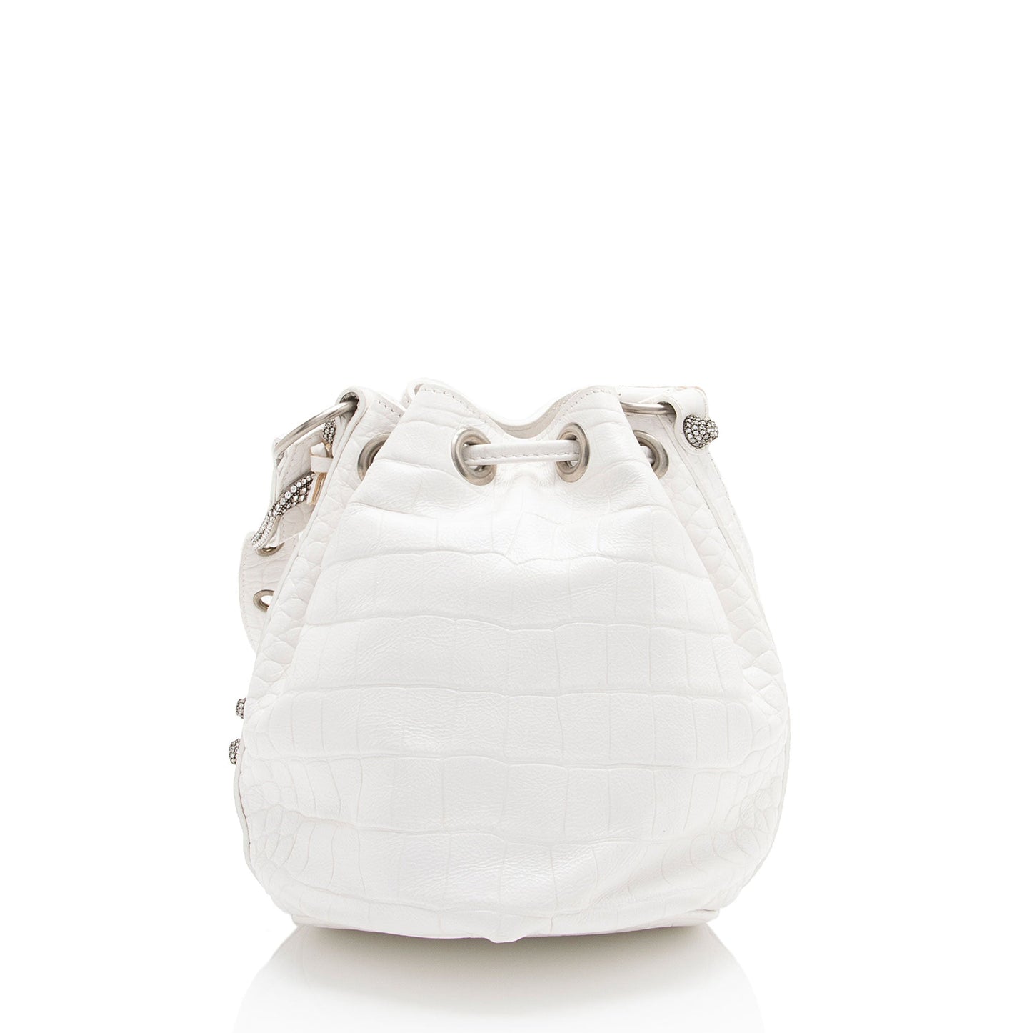 Balenciaga Croc Embossed Crystal Le Cagole XS Bucket Bag