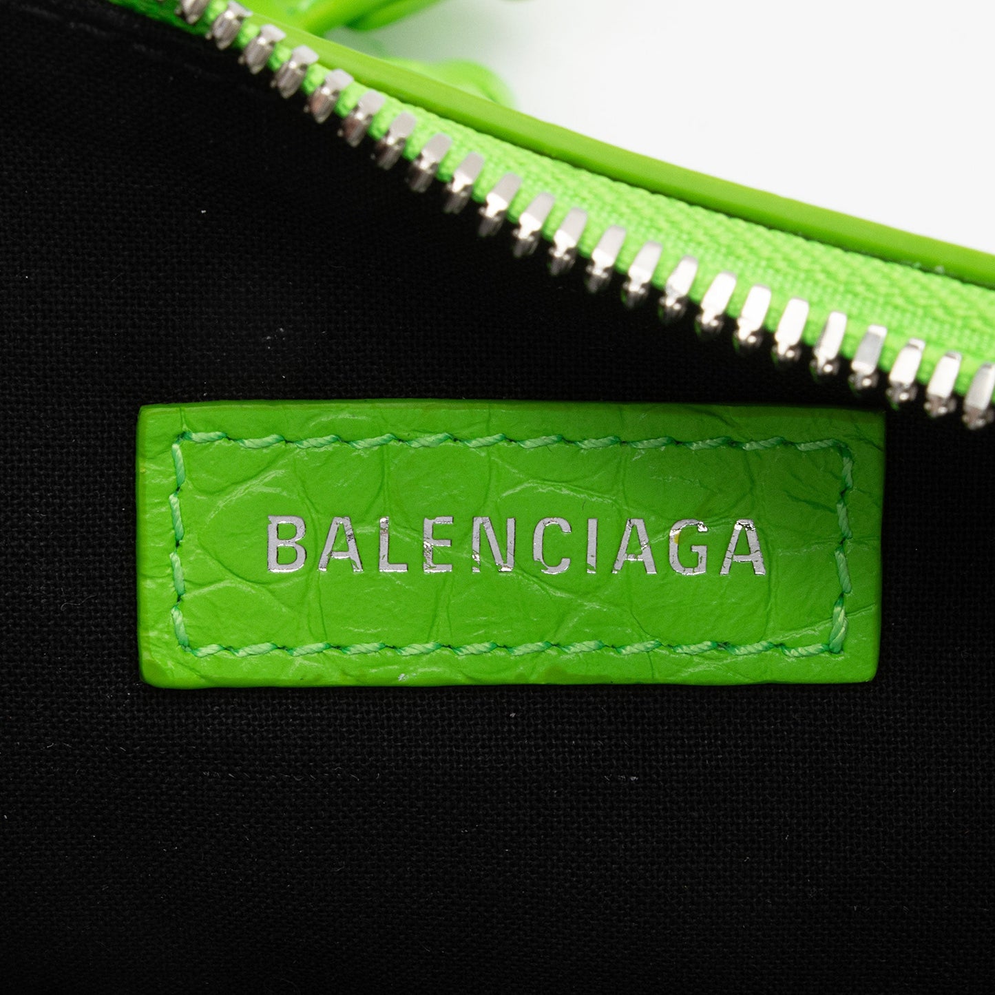 Balenciaga Croc Embossed Le Cagole XS Shoulder Bag