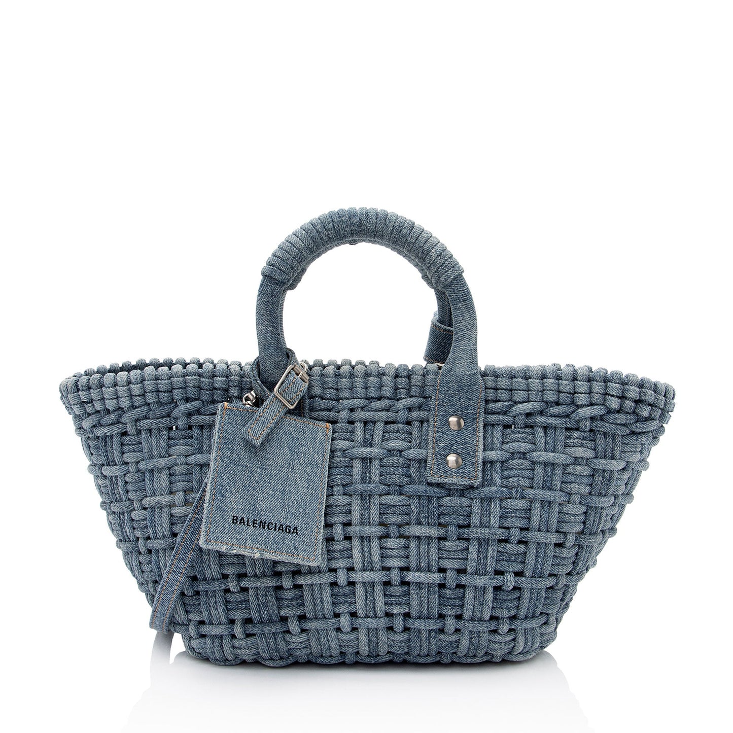 Balenciaga Denim Bistro Panier XS Tote