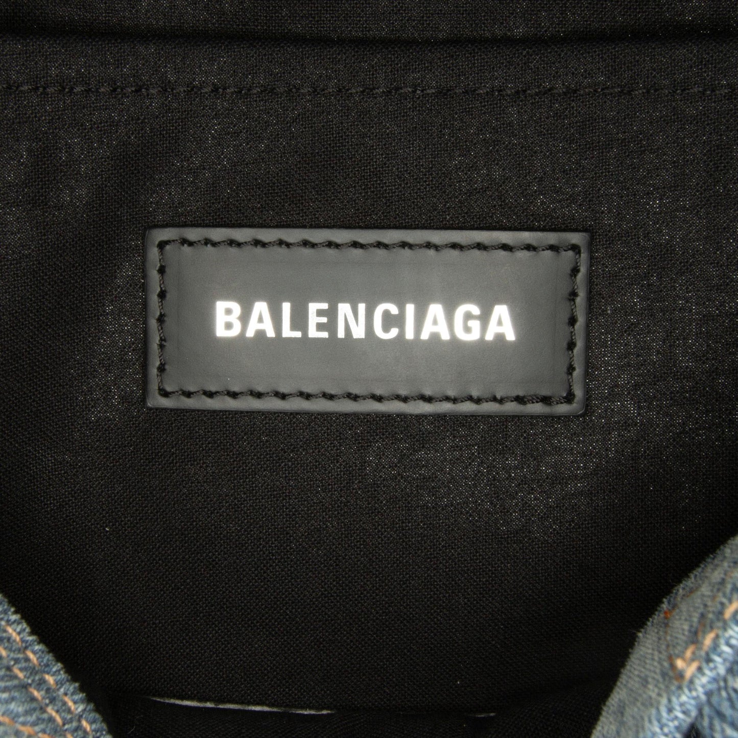 Balenciaga Denim Hardware Satchel