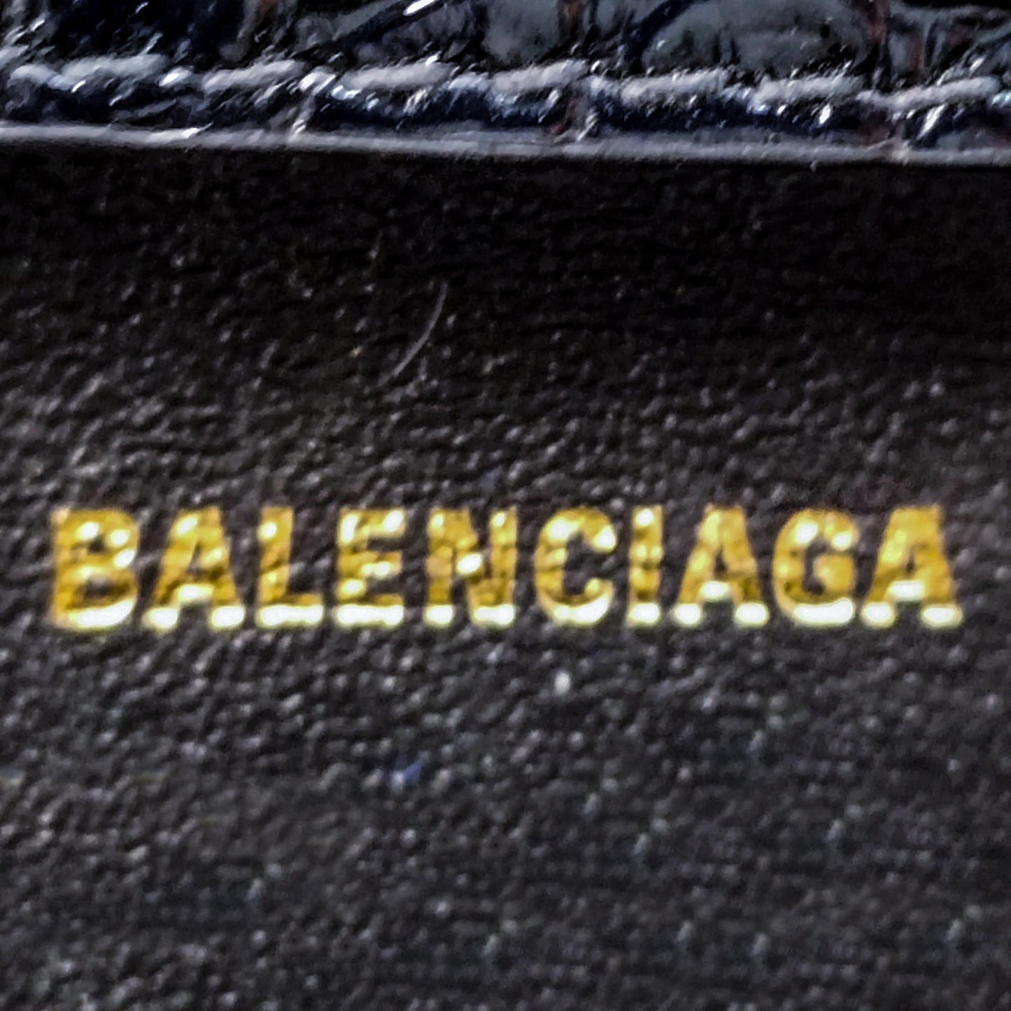 Balenciaga Embossed Hourglass Wallet On Chain