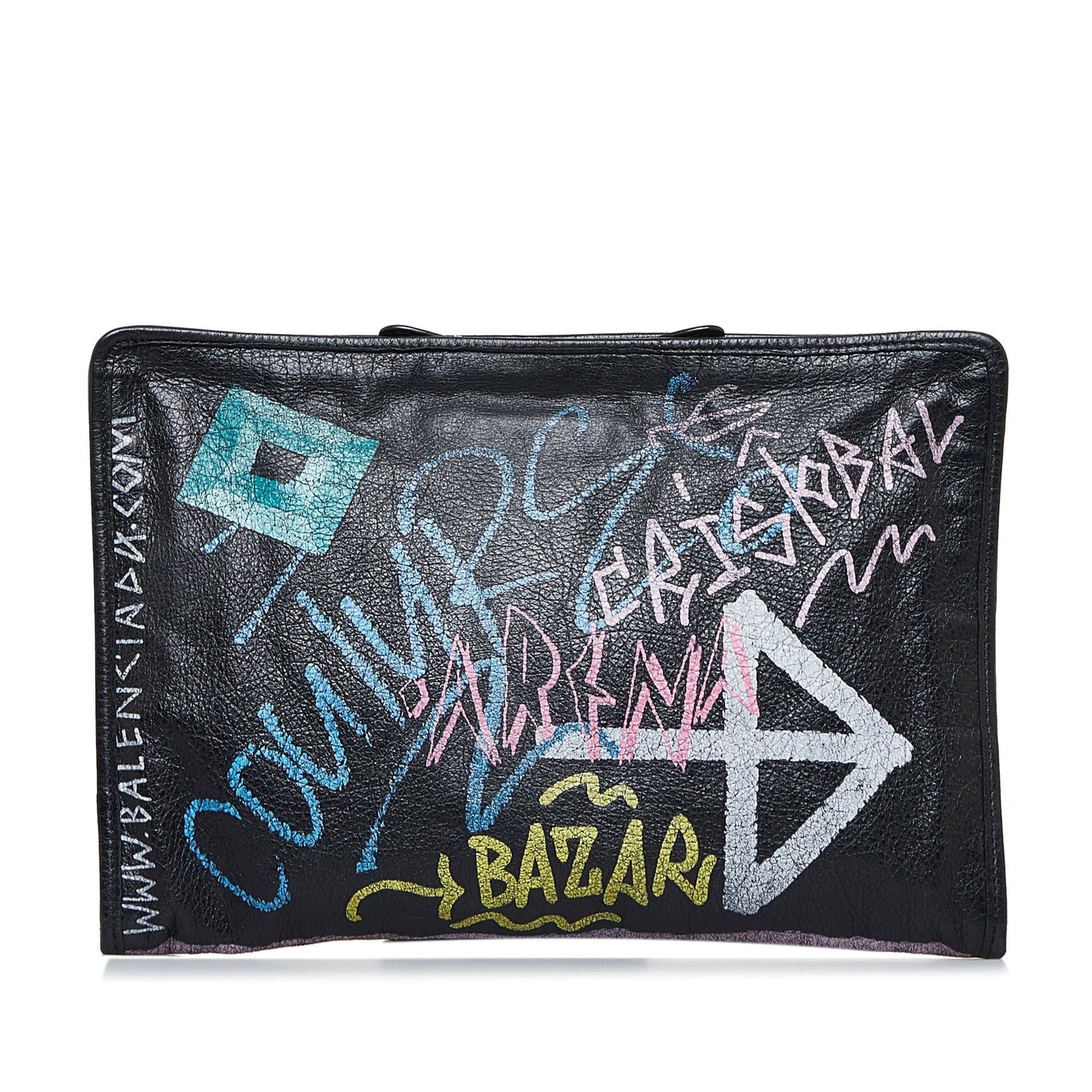 Balenciaga Graffiti Bazar Clutch Bag