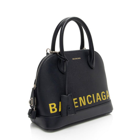 Balenciaga Grained Calfskin Ville Small Top Handle Bag