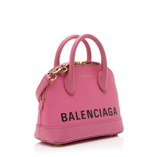 Balenciaga Grained Calfskin Ville XXS Top Handle Bag