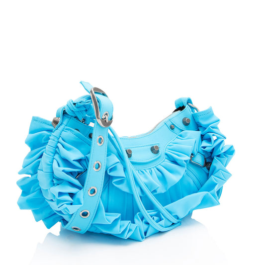 Balenciaga Jersey Ruffles Le Cagole XS Shoulder Bag