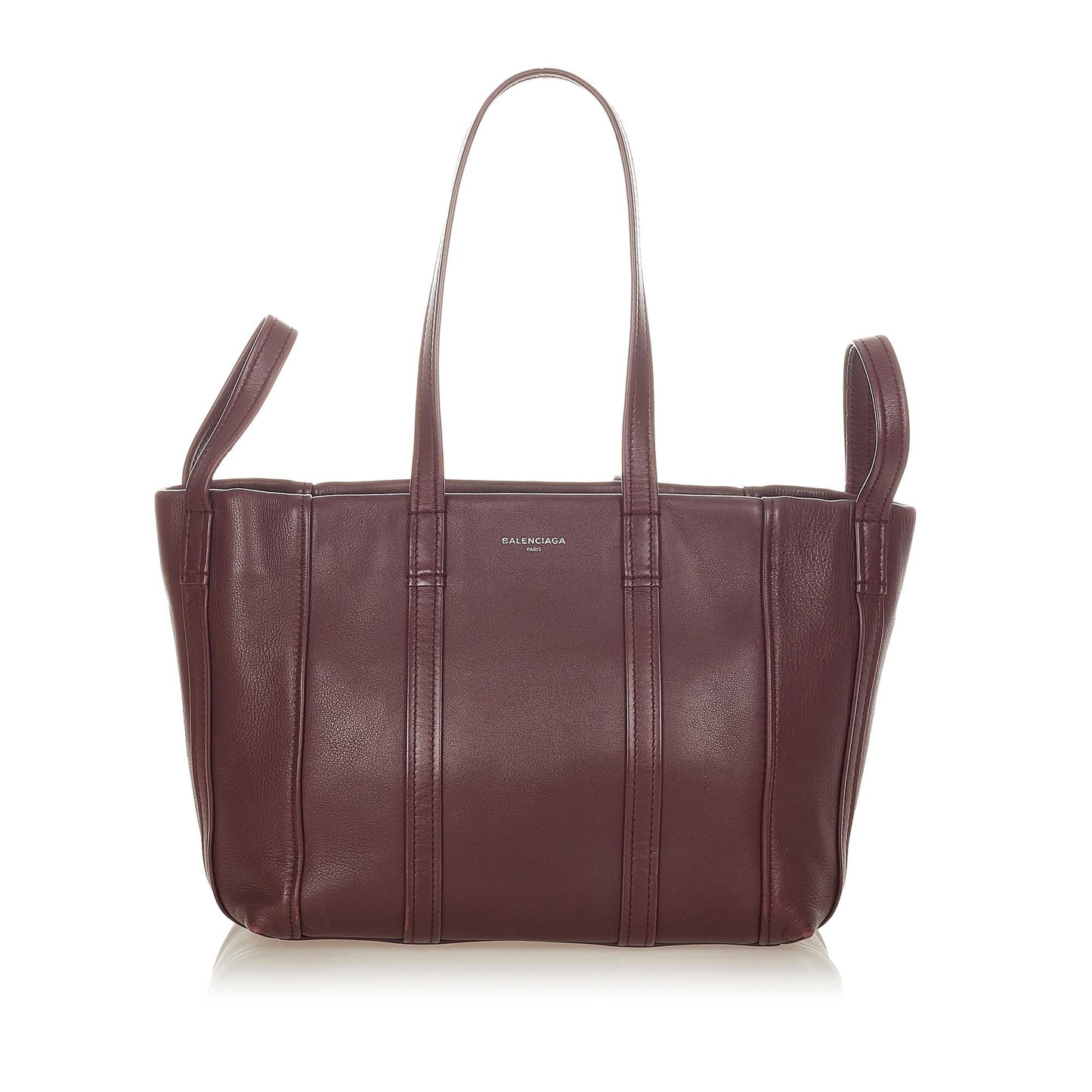 Balenciaga Laundry Cabas Leather Tote Bag