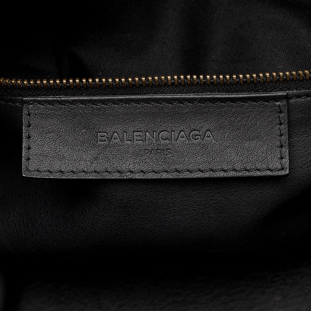 Balenciaga Leather Blackout City Satchel