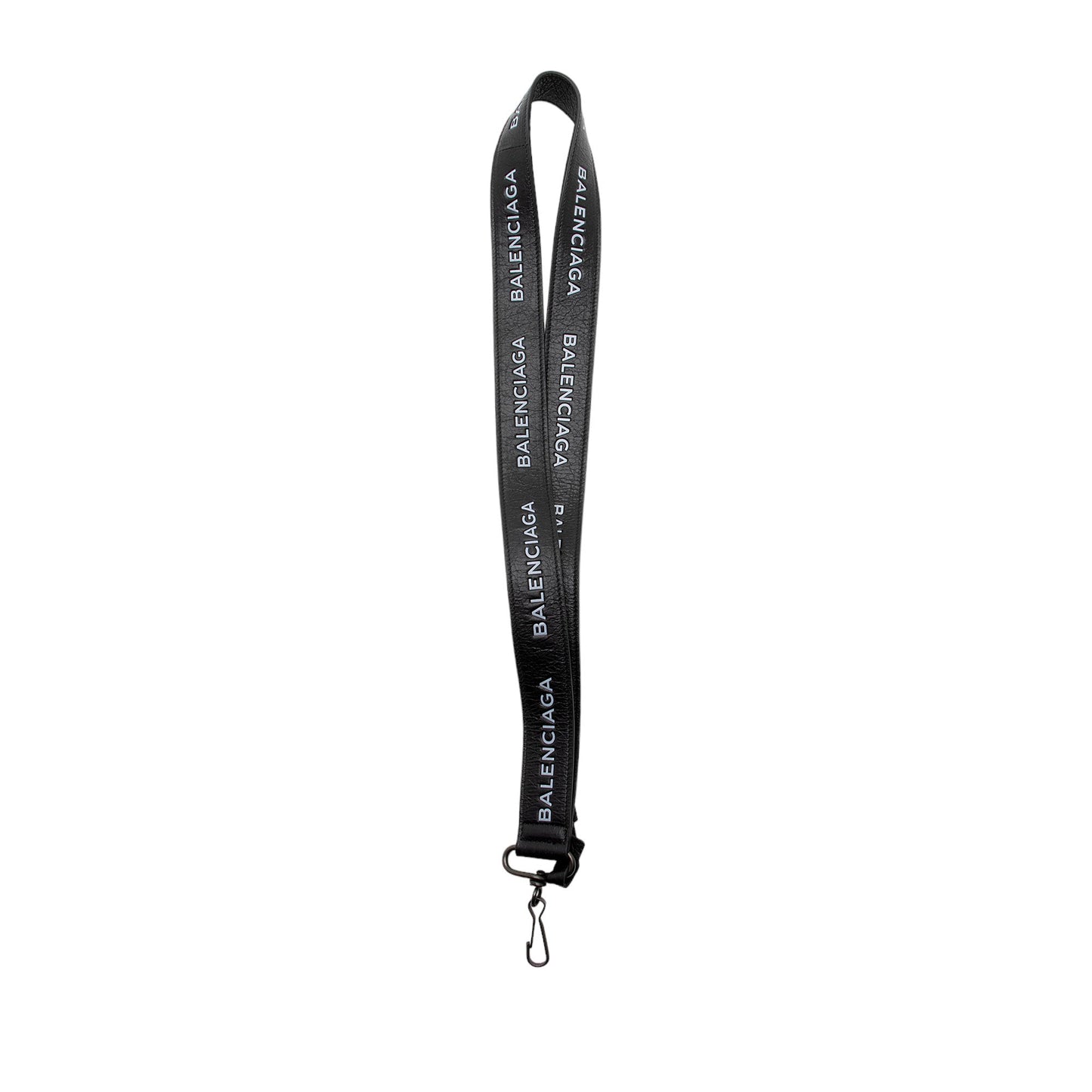 Balenciaga Leather Logo Keychain Lanyard