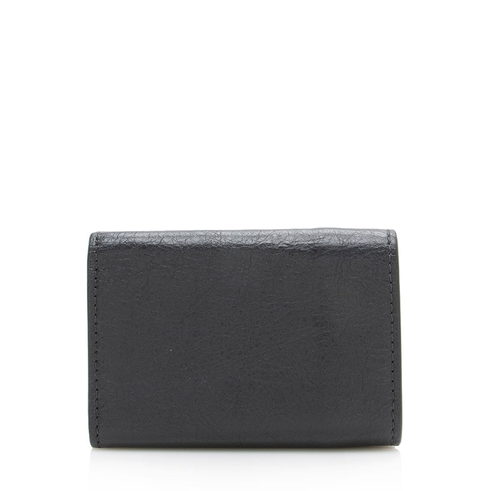 Balenciaga Leather Mini City Wallet