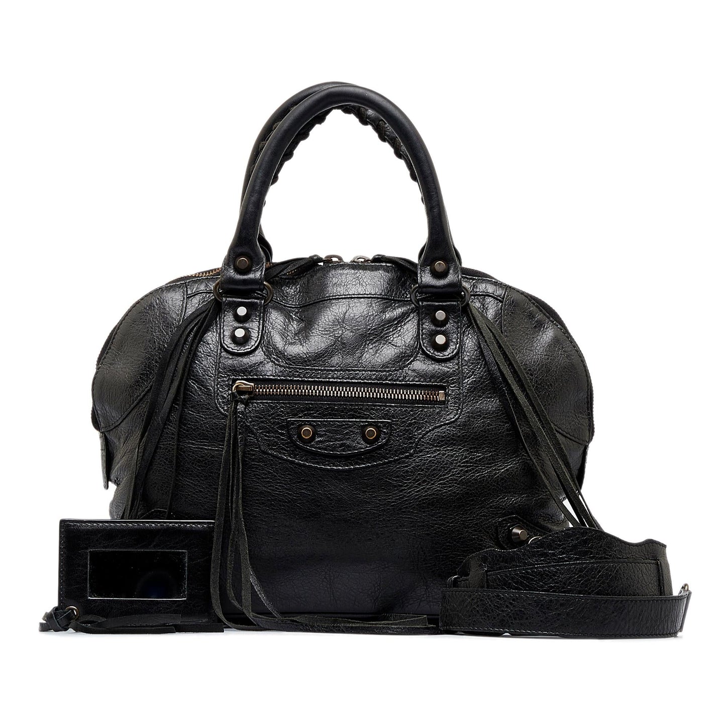 Balenciaga Motocross Classic Bowling Satchel