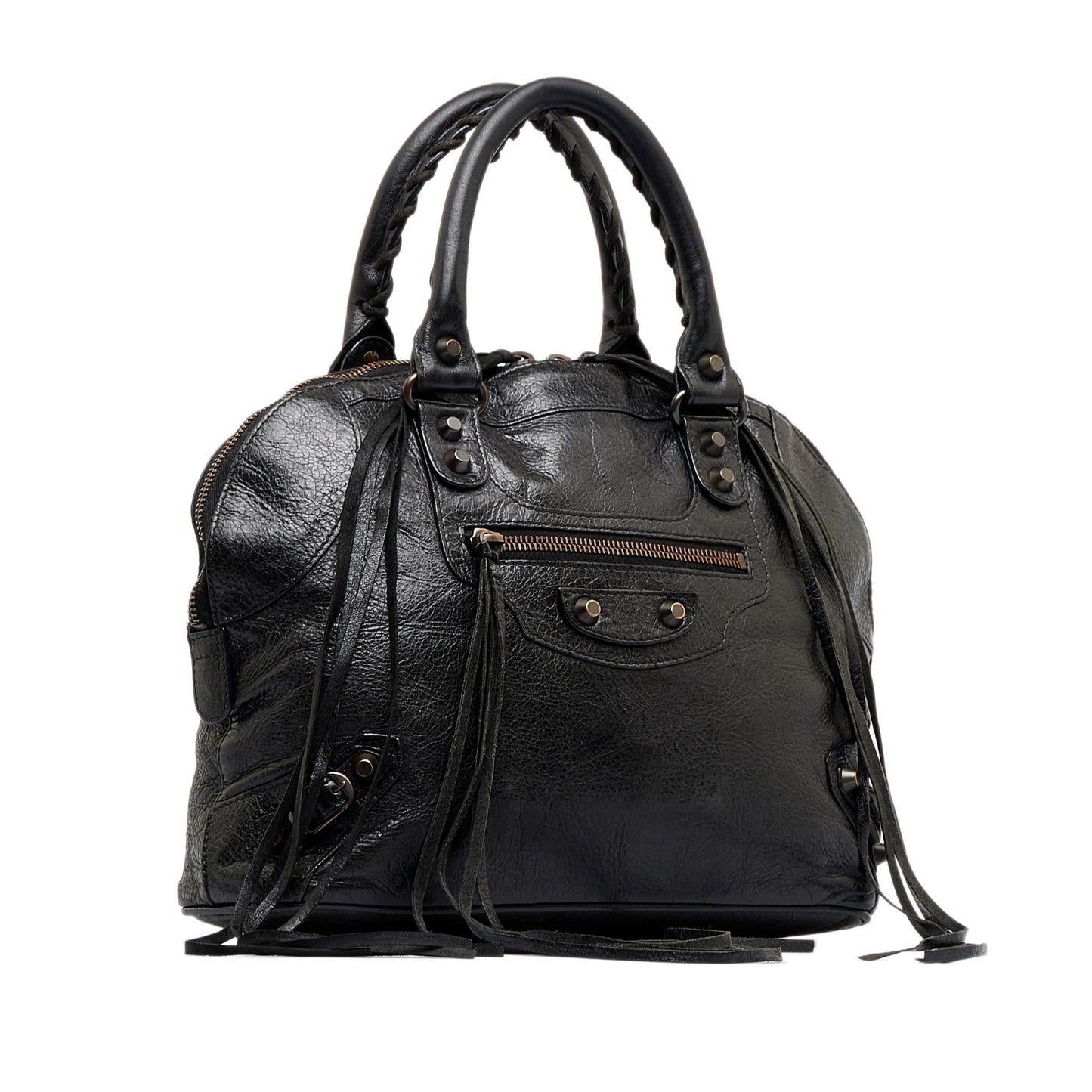 Balenciaga Motocross Classic Bowling Satchel