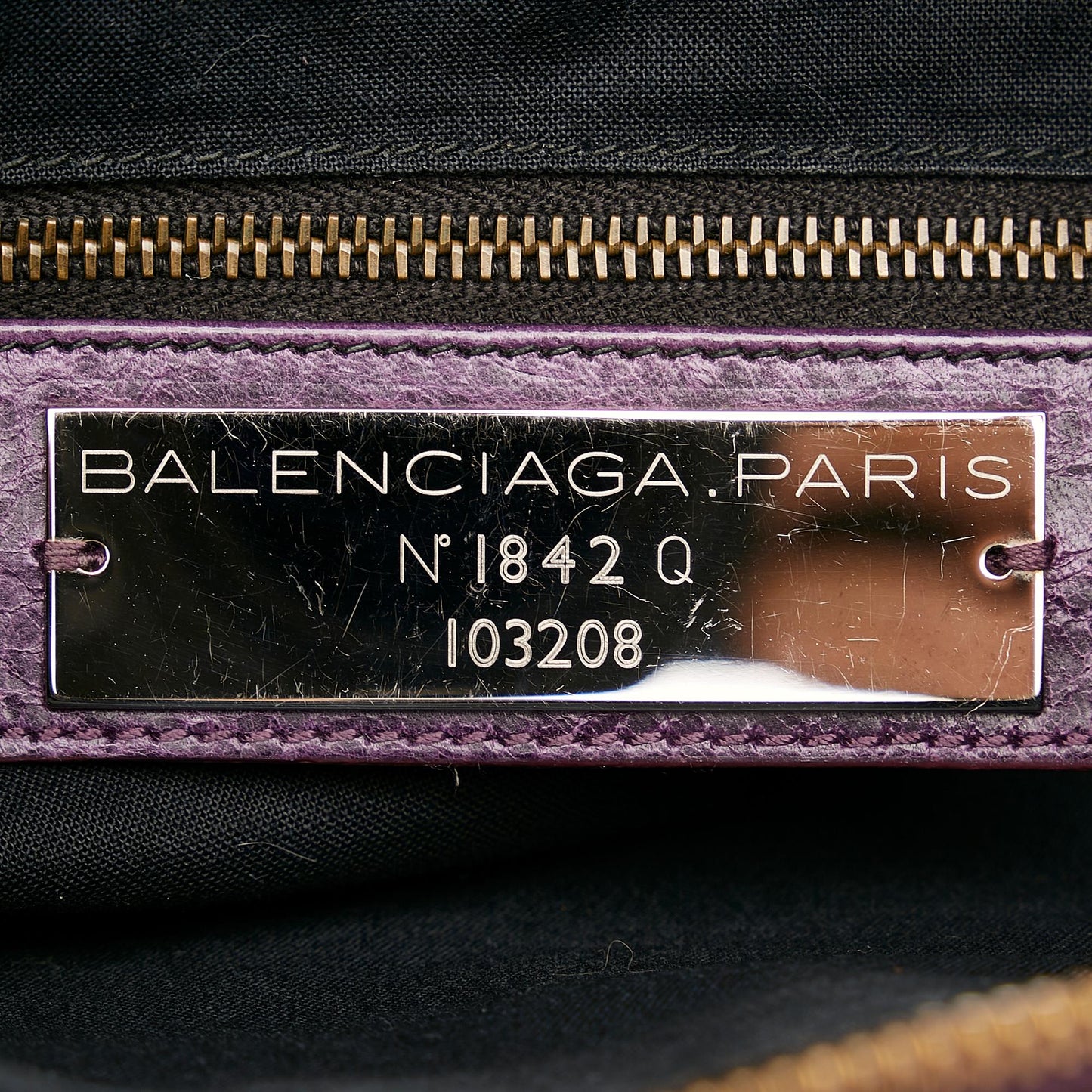 Balenciaga Motocross Classic First Lambskin Leather Satchel