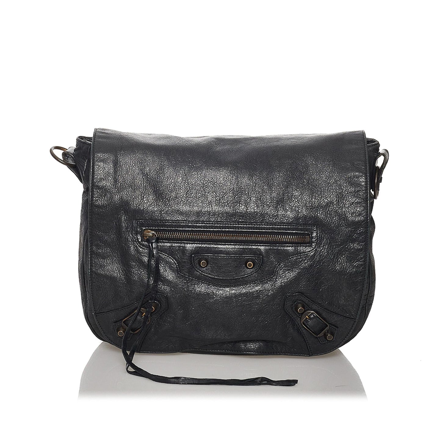 Balenciaga Motocross Classic Folk Crossbody Bag