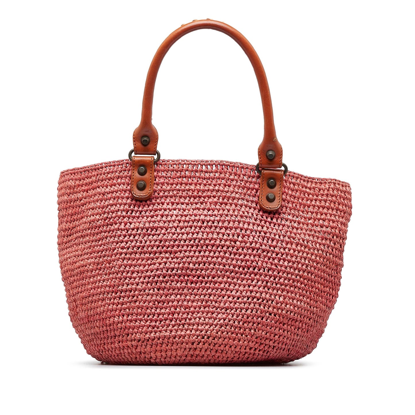 Balenciaga Motocross Classic Raffia Panier Handbag