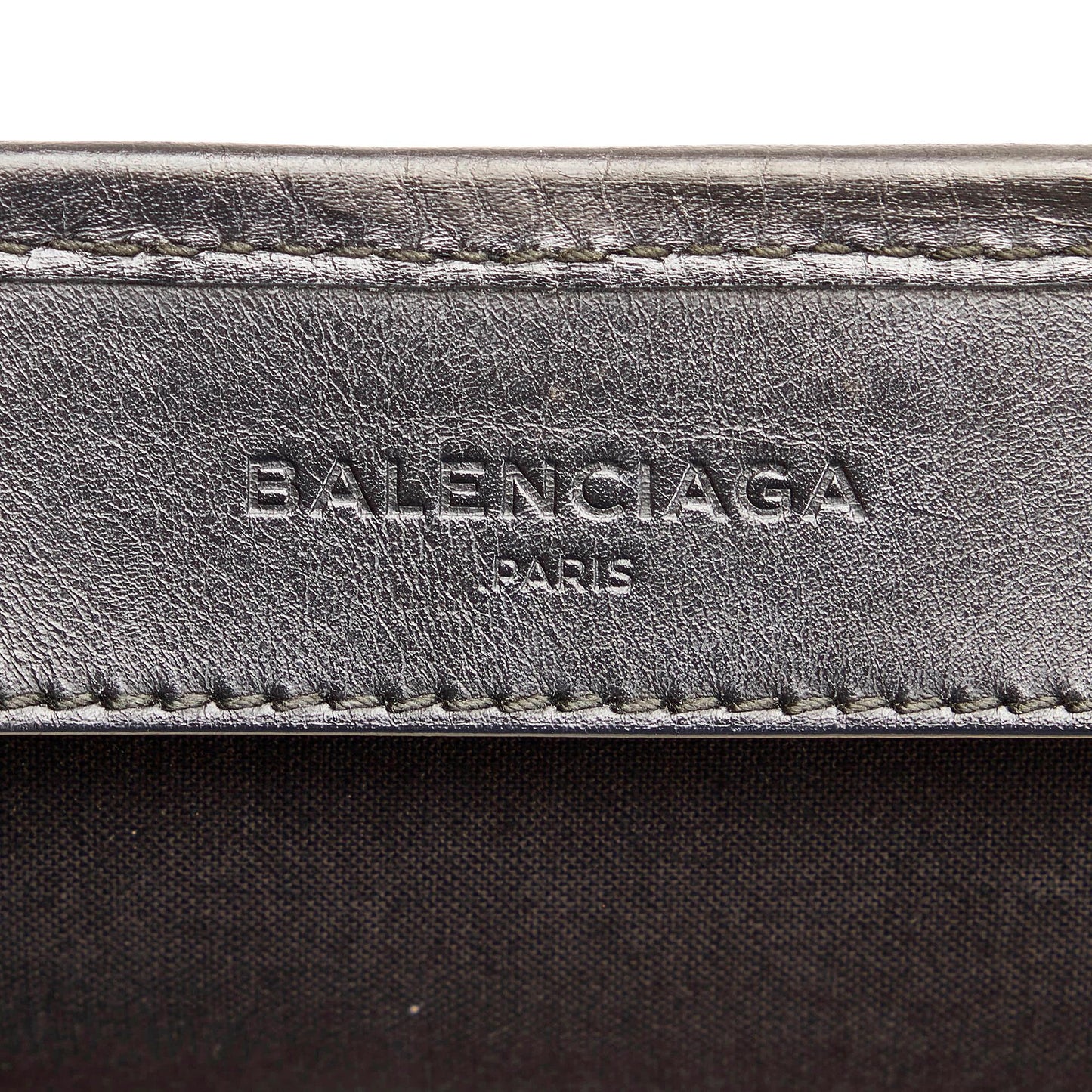 Balenciaga Navy Cabas Canvas Handbag