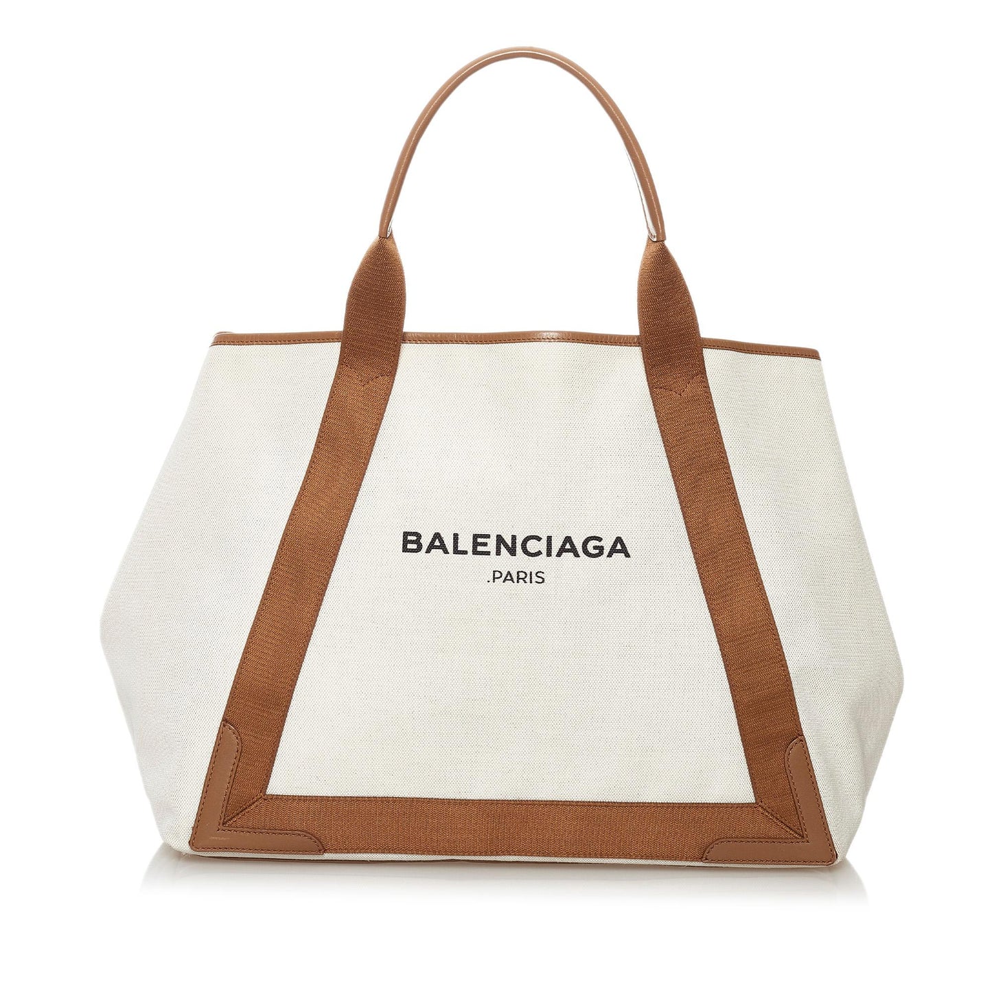 Balenciaga Navy Cabas Canvas Tote Bag