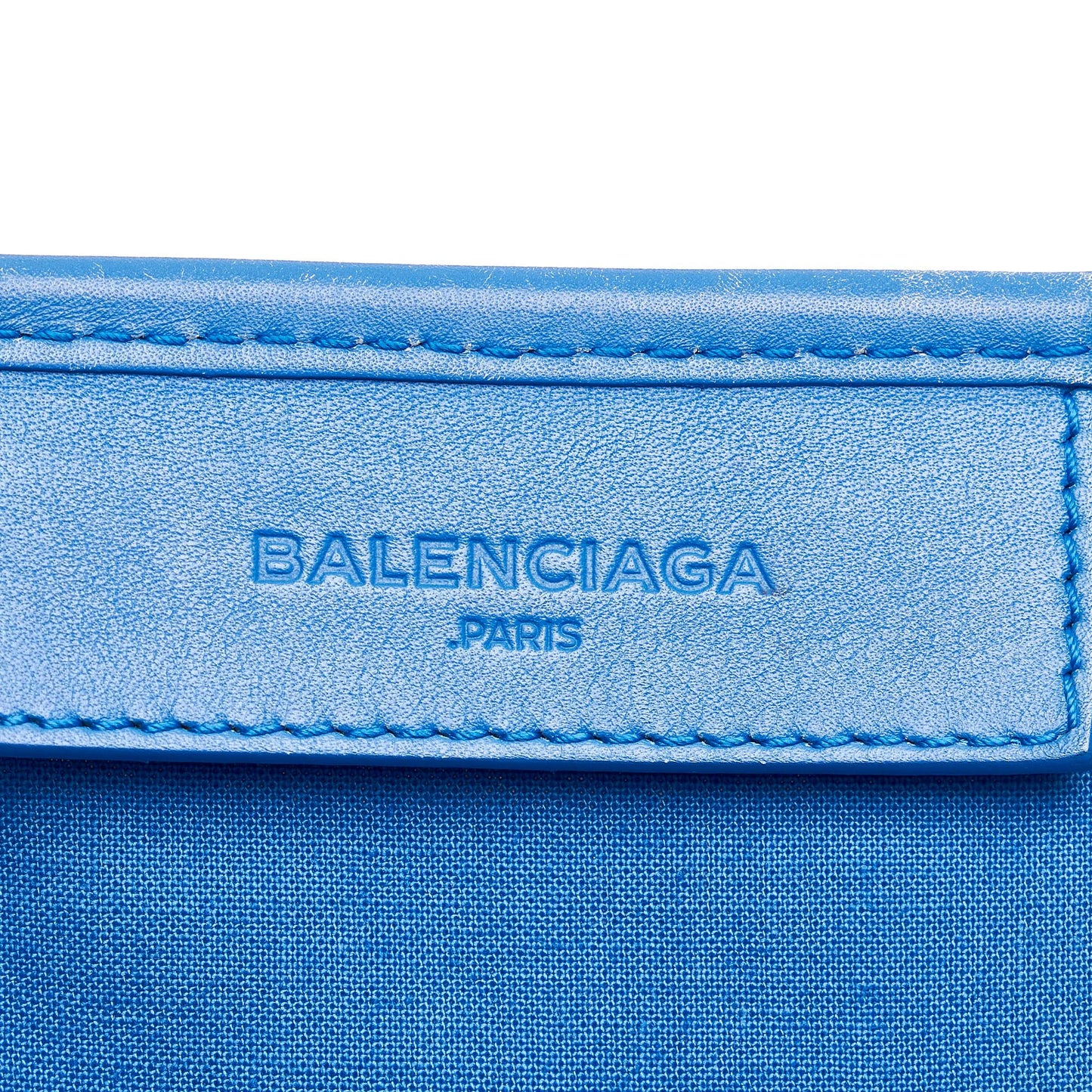 Balenciaga Navy Cabas S Canvas Tote Bag