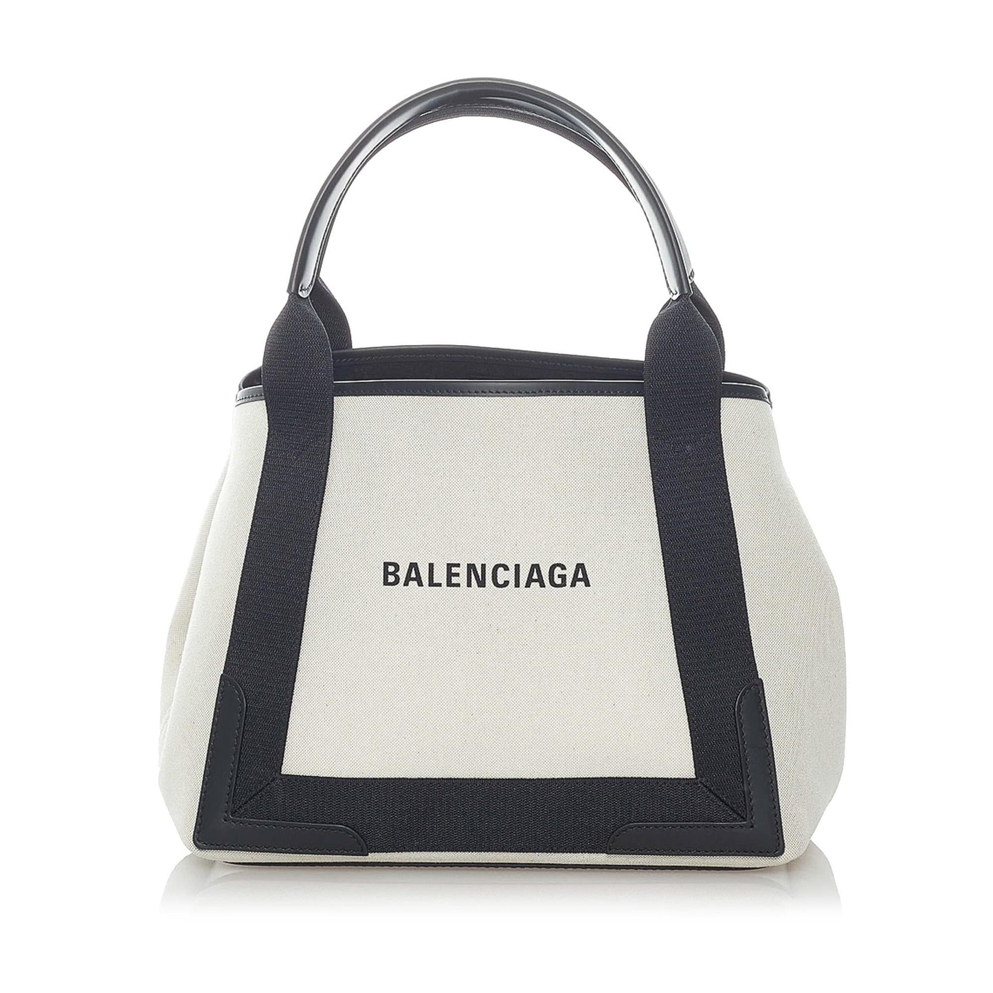 Balenciaga Navy Cabas S Canvas Tote Bag