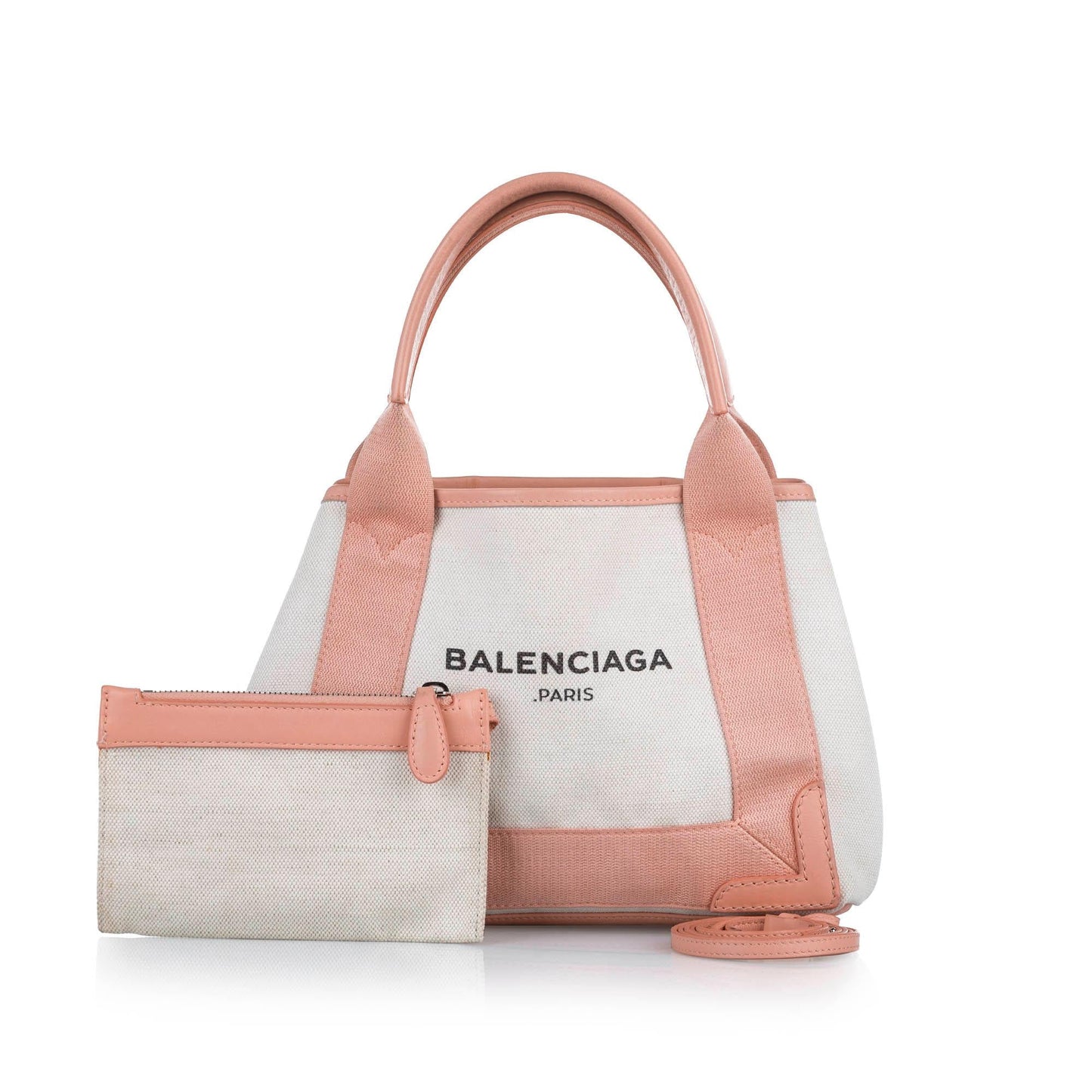 Balenciaga Navy Cabas XS Canvas Satchel