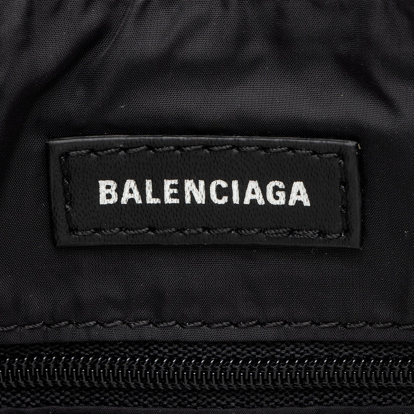 Balenciaga Recycled Nylon Logo Wheel Shoulder Bag