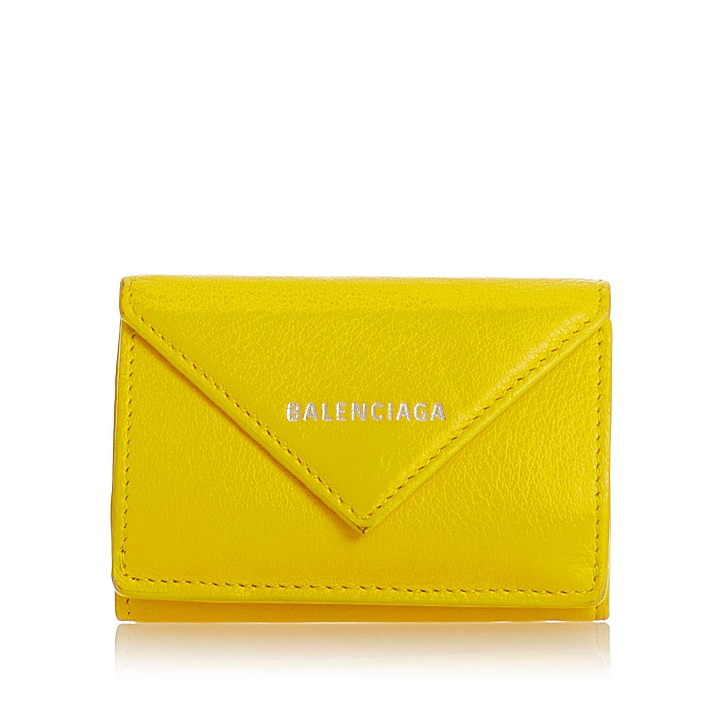 Balenciaga Papier Leather Compact Wallet