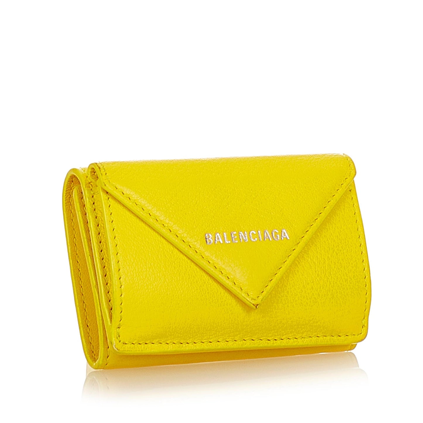 Balenciaga Papier Leather Compact Wallet