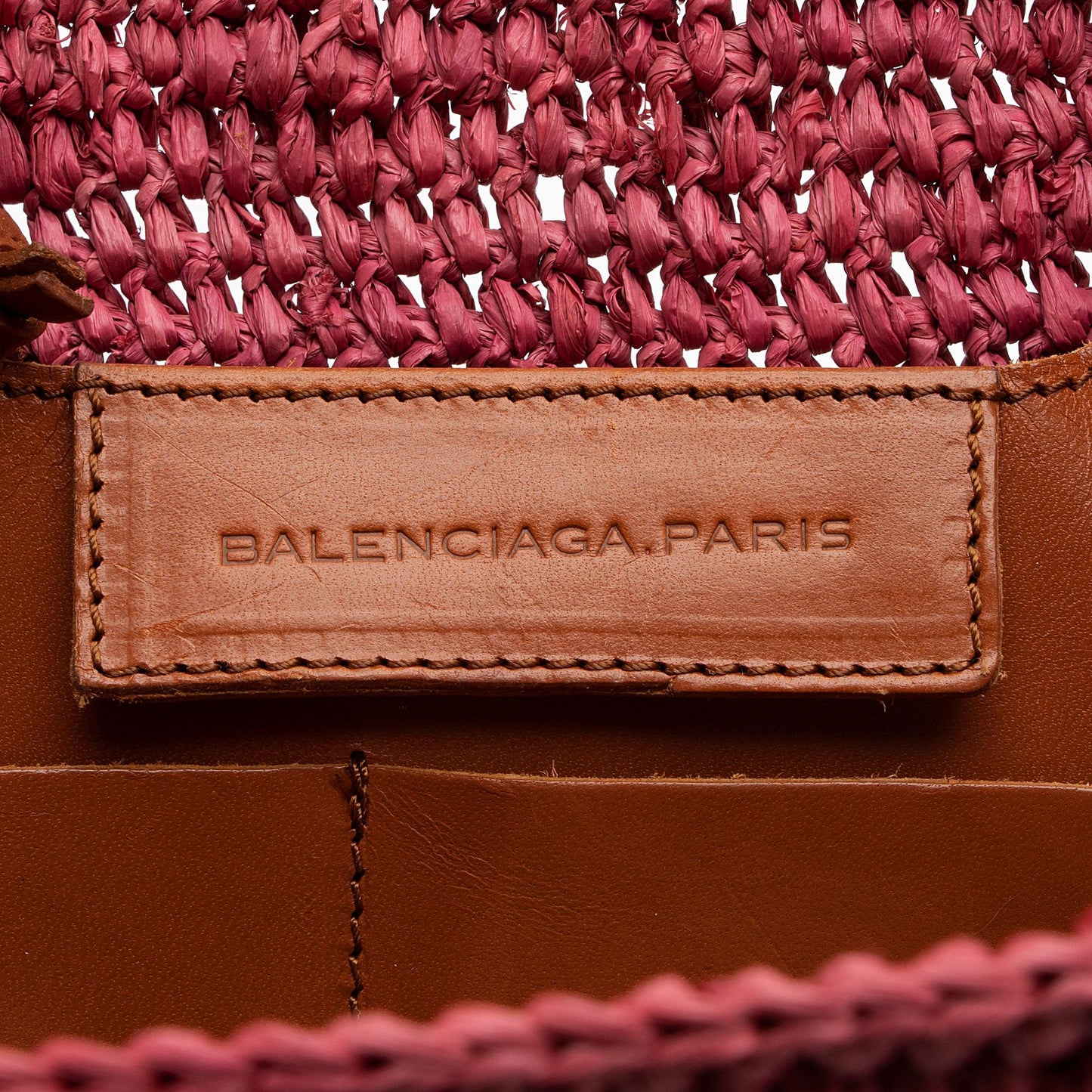 Balenciaga Raffia Motocross Classic Panier Small Tote