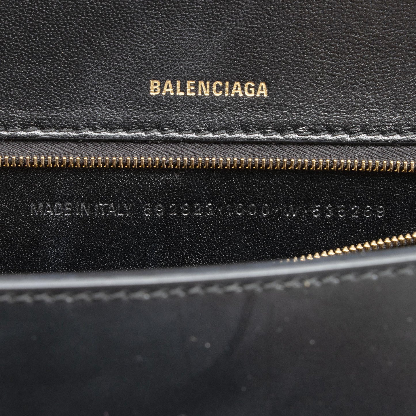 Balenciaga Shiny Calfskin Hourglass Medium Satchel