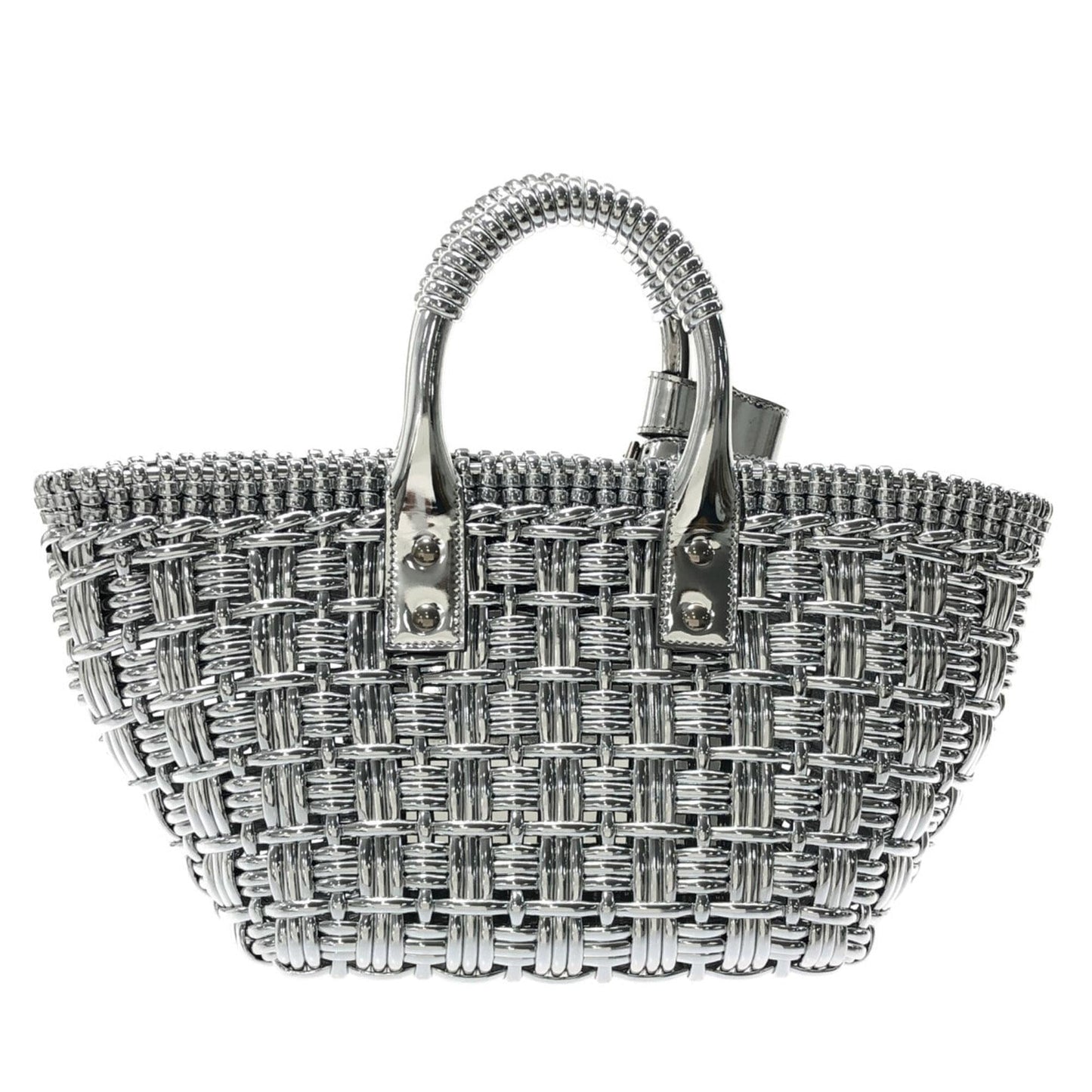 Balenciaga XS Mettalic Woven Bistrot Panier Tote