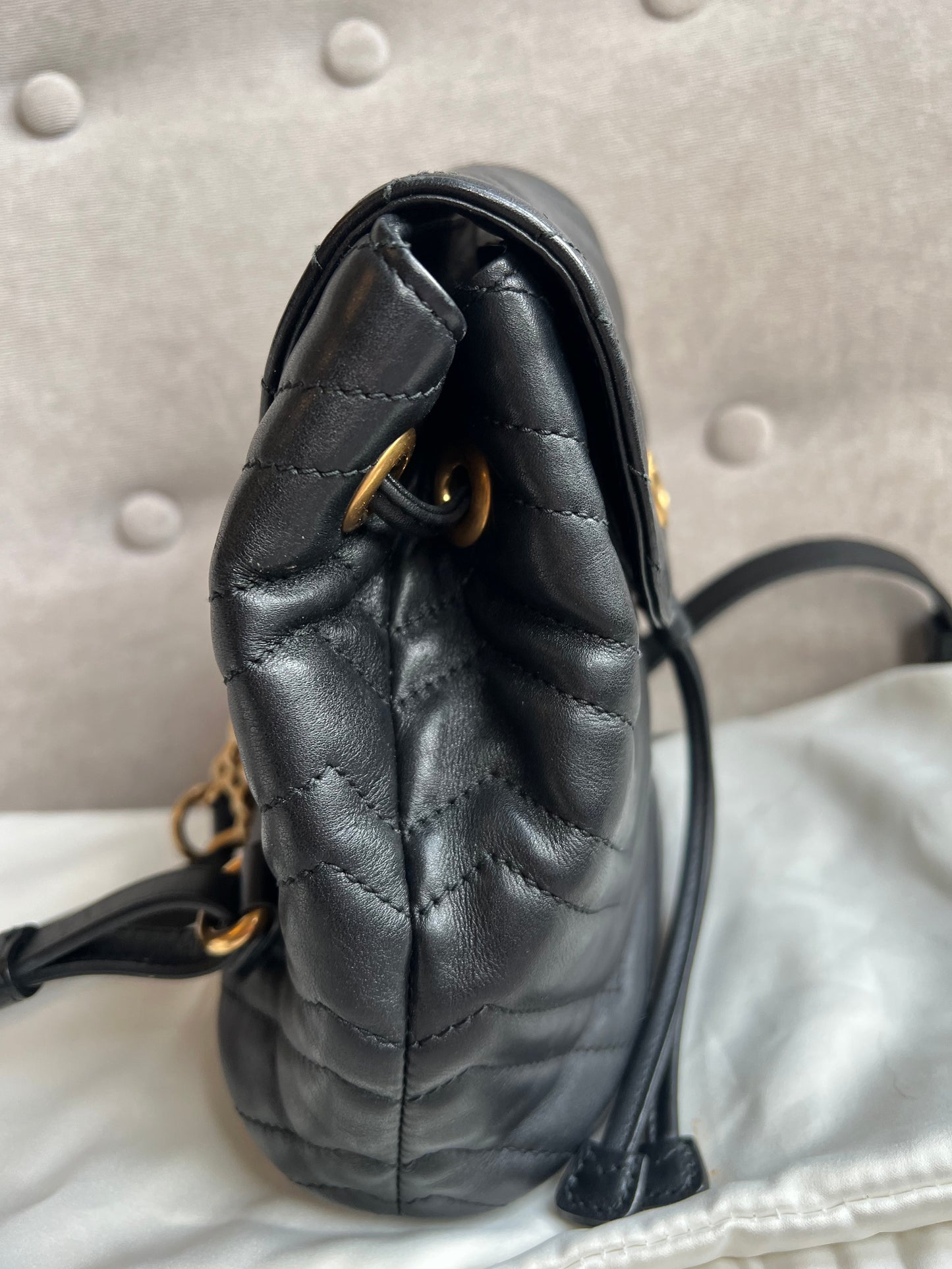 Gucci GG Black Mini Marmont Backpack