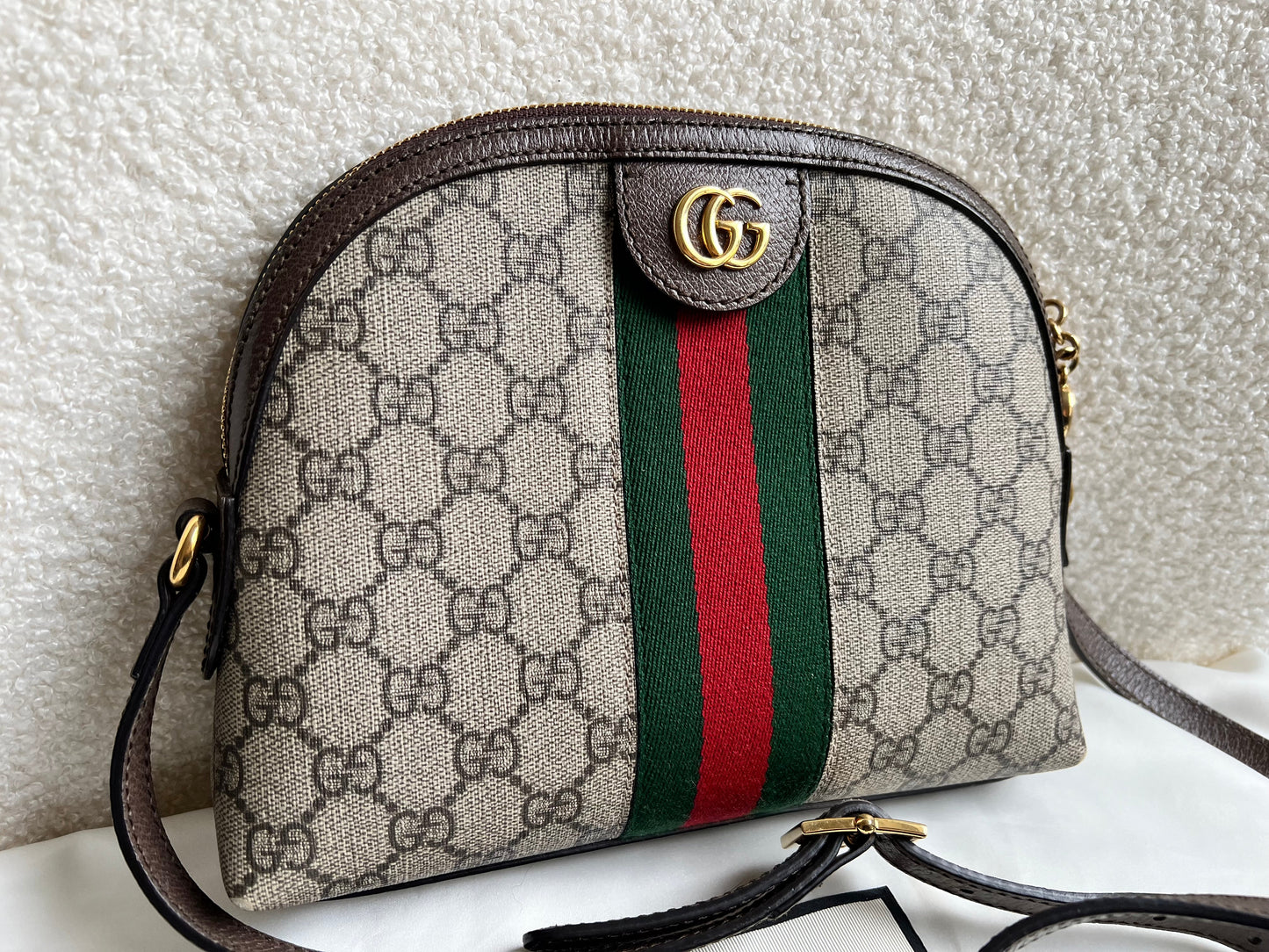 Gucci Ophidia GG Supreme Rounded Top Shoulder Bag