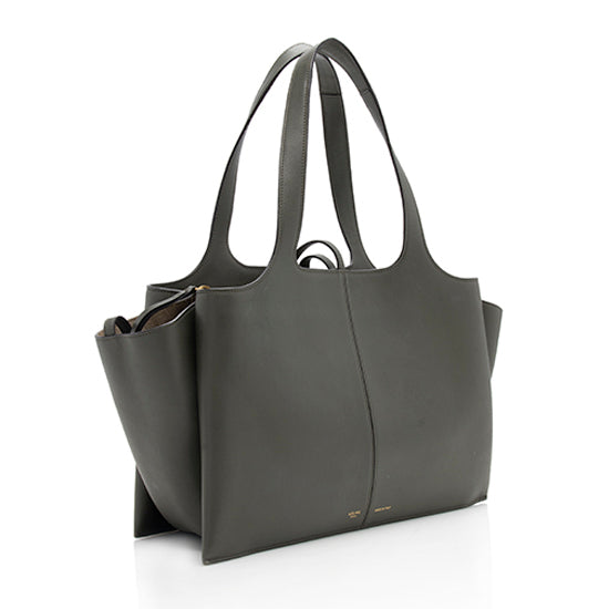 Celine Calfskin Medium Tri-Fold Tote