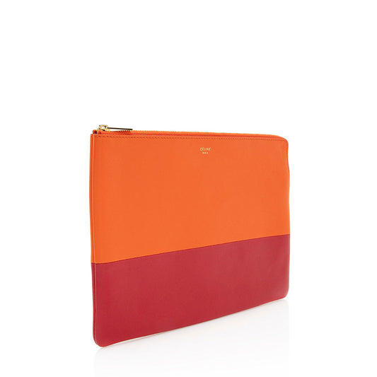 Celine Calfskin Two Tone Clutch