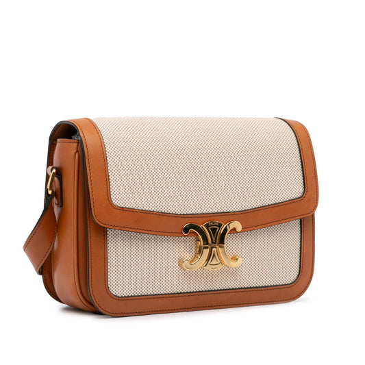 Celine Canvas Classique Triomphe Crossbody