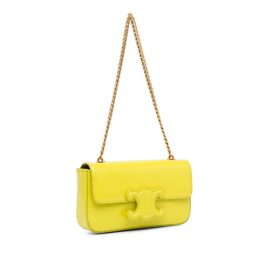 Celine Cuir Triomphe Chain Shoulder Bag