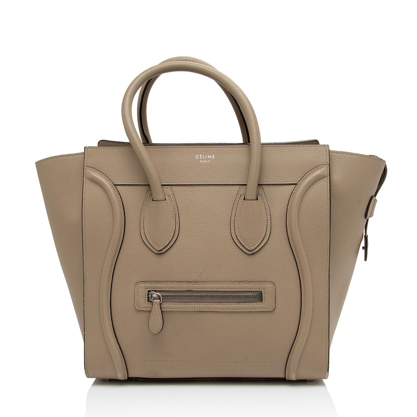 Celine Drummed Calfskin Mini Luggage Tote