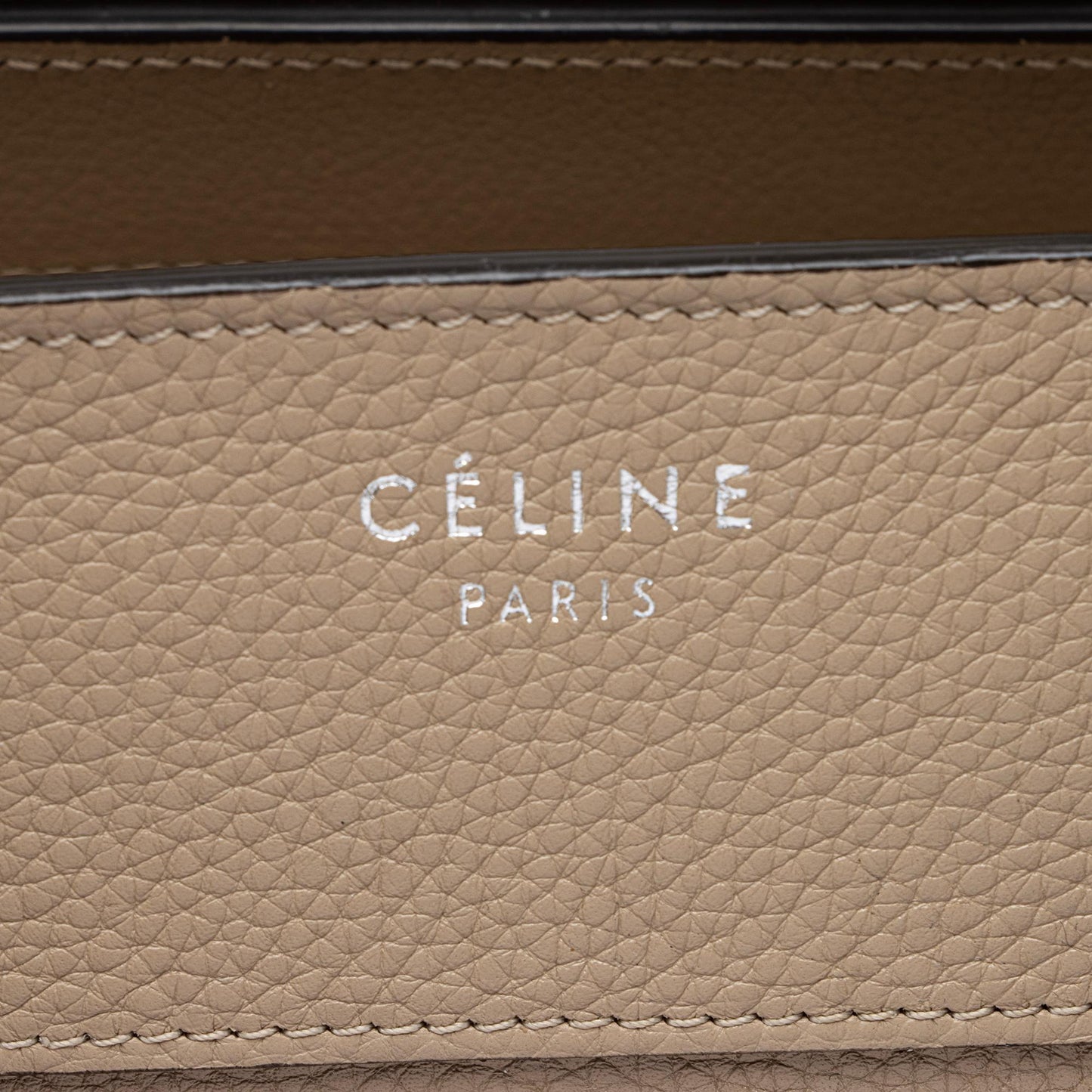 Celine Drummed Calfskin Mini Luggage Tote