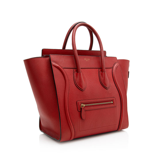 Celine Drummed Calfskin Mini Luggage Tote