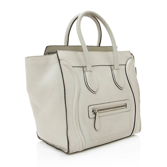 Celine Drummed Calfskin Mini Luggage Tote