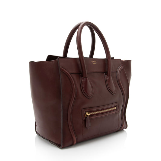 Celine Drummed Calfskin Mini Luggage Tote