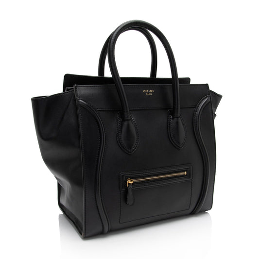 Celine Drummed Calfskin Mini Luggage Tote