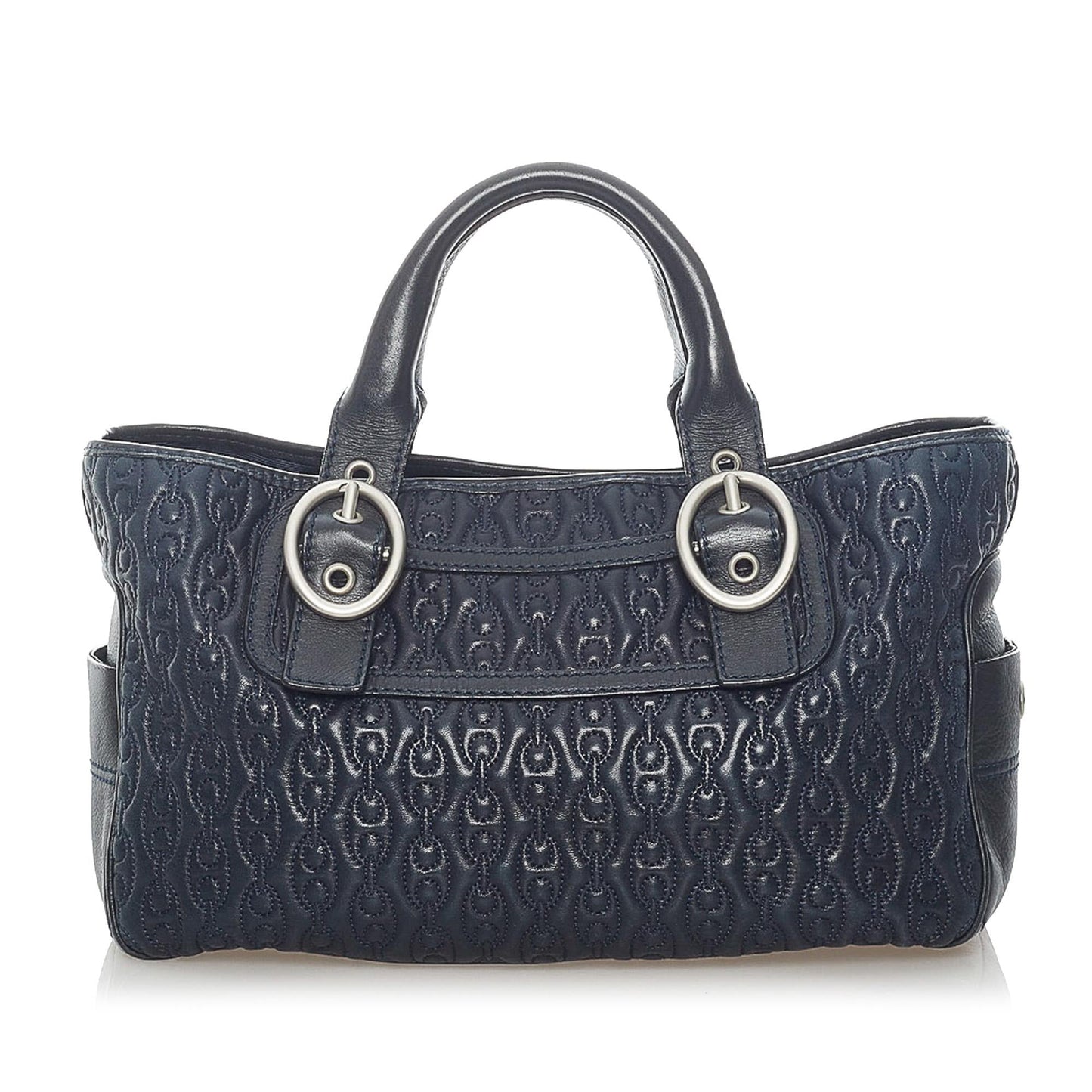 Celine Embossed Leather Boogie Handbag