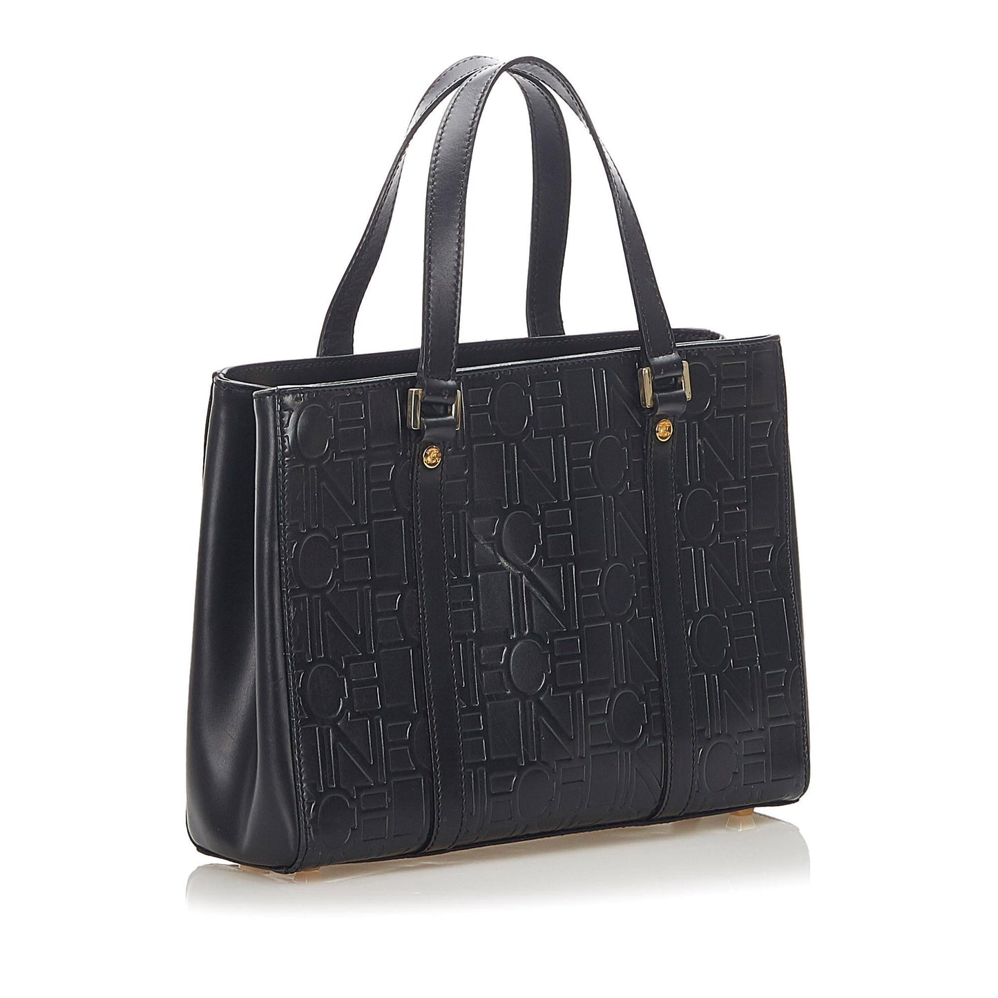 Celine Embossed Leather Tote Bag