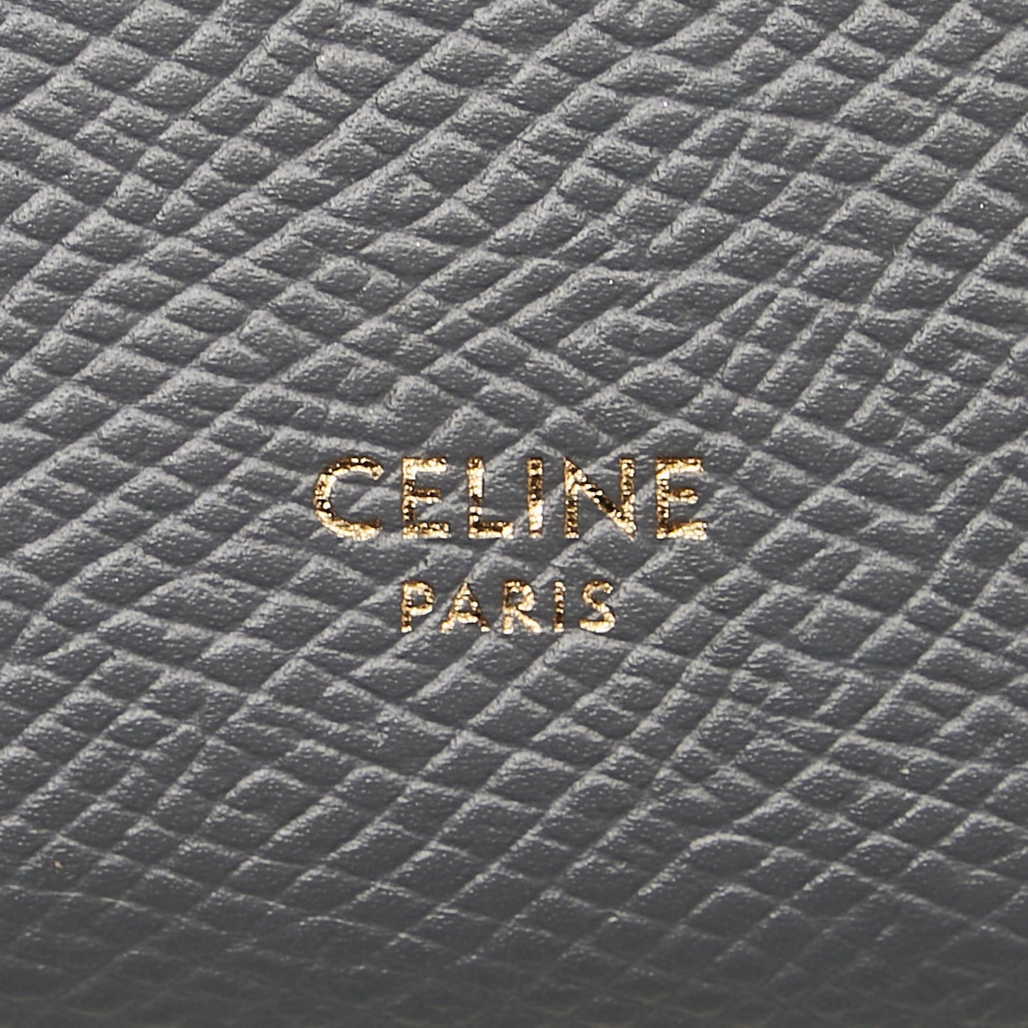 Celine Large Strap Wallet in Bicolour Grained Calfskin