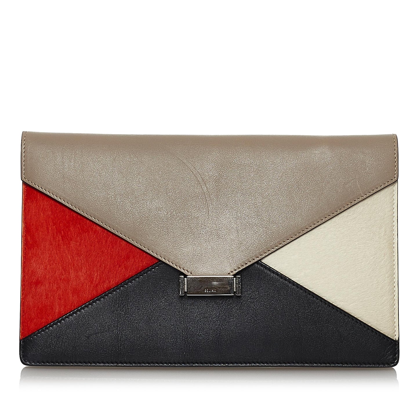 Celine Leather Diamond Clutch Bag