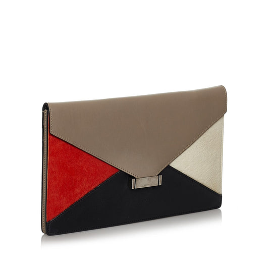 Celine Leather Diamond Clutch Bag