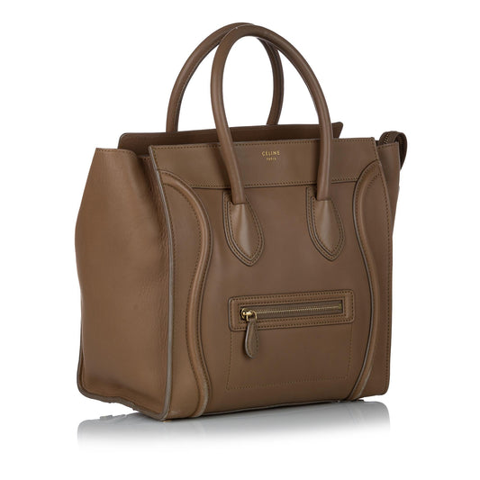 Celine Luggage Leather Tote Bag