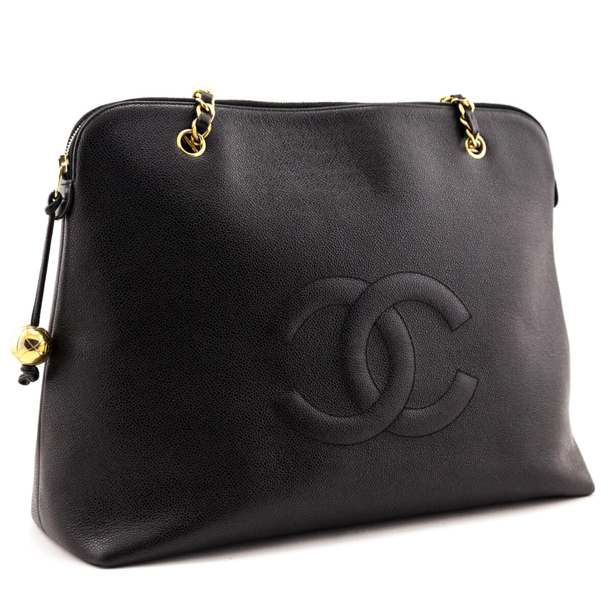 Chanel Black Caviar Vintage CC Shoulder Bag