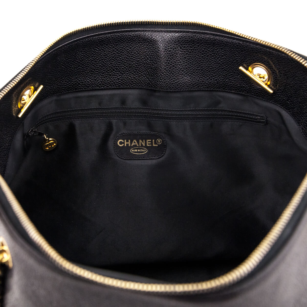 Chanel Black Caviar Vintage CC Shoulder Bag