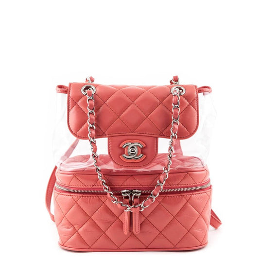 Chanel Pink Quilted Lambskin 2018 Aquarium Backpack